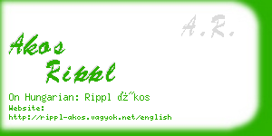 akos rippl business card